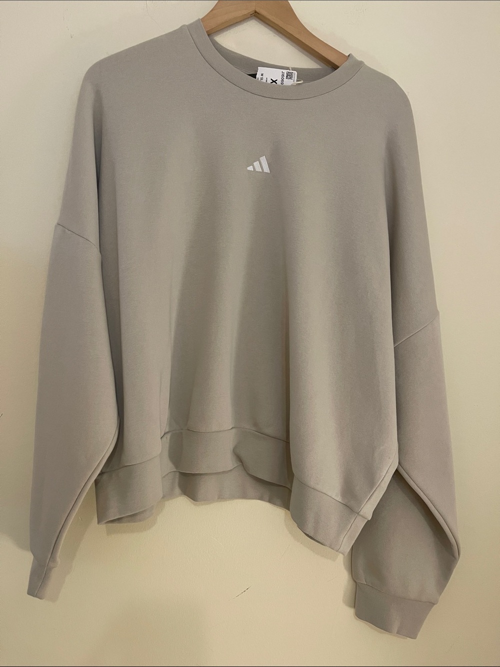 Adidas Neutral Gray Oversized Crewneck Sweatshirt - size XL